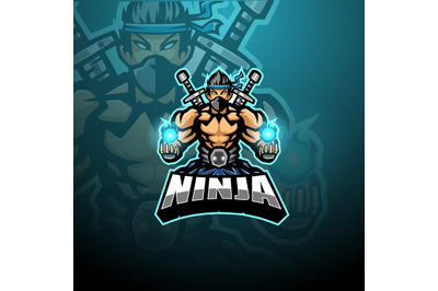 Ninja esport mascot logo design