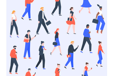 Worker people pattern. Office characters and business people group wal