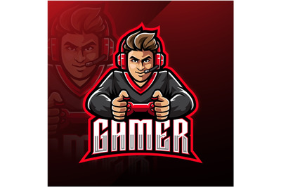 Gamer esport mascot logo design