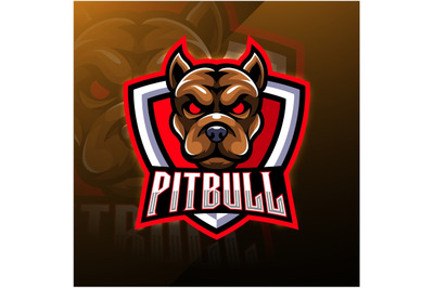 Pitbull Head esport Mascot Logo