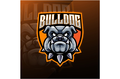 Bulldog Head esport Mascot Logo