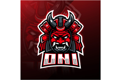 Oni esport mascot logo design