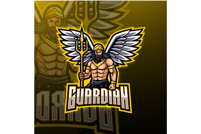 Guardian angel mascot logo design