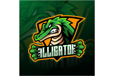 Alligator sport mascot logo design