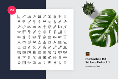 Construction 100 Set Icon Pack Vol. 1