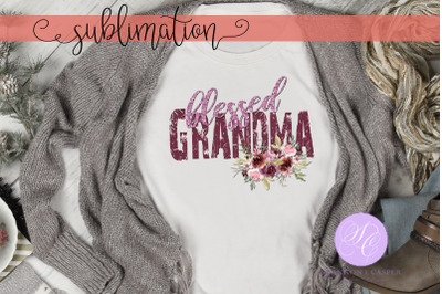 Blessed Grandma | Watercolor Flowers