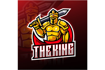 The King esport mascot logo design