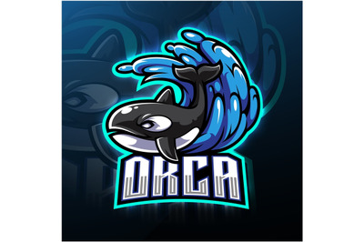 Orca esport mascot logo design