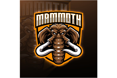 Mammoth head esport mascot logo design