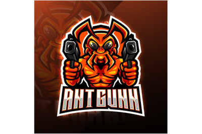 Ant gunner esport mascot logo