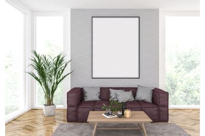 Interior scene - artwork background - interior mockup