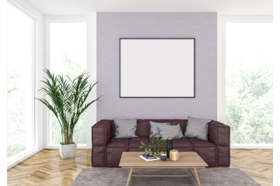 Interior scene - artwork background - frame mockup