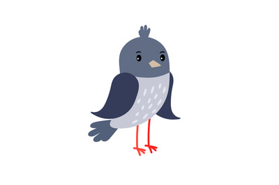 Pigeon cartoon bird icon