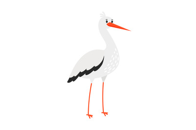 Stork cartoon bird