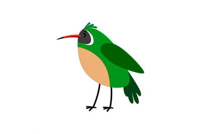 Xantus green cartoon bird icon