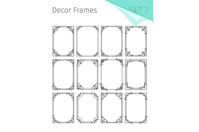 Decorative vintage floral frames
