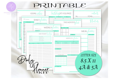 Blue Monthly Printable Planner