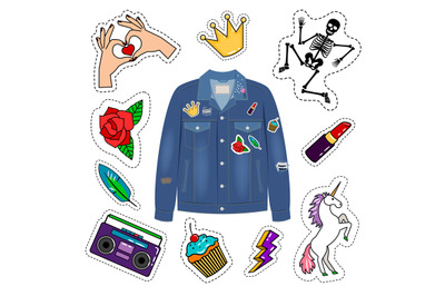 Patches denim jacket