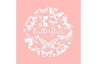 Butterflies circle pattern