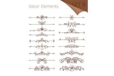 Ornate retro floral dividers