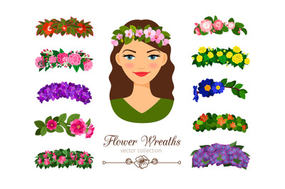 Girls flower wreaths