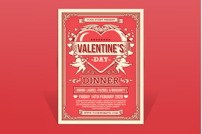Valentine&#039;s Day Dinner Flyer