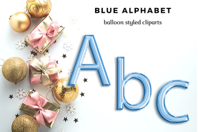 Blue foil balloon alphabet clipart, Blue balloons, Blue Foil alphabet