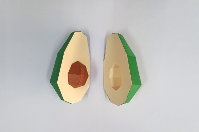 DIY Avocado - 3d papercraft