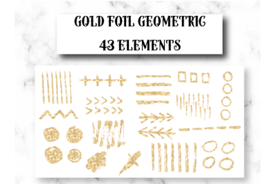 43 Geometric golden designs, Gold foil design elements, Gold dots