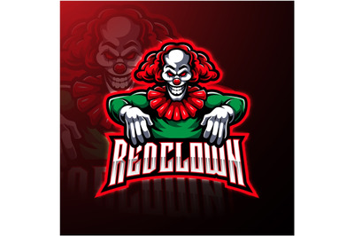 Red Clown sport mascot logo design