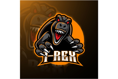 T-rex esport mascot logo design