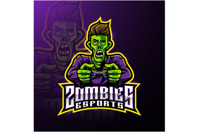 Zombie undead esport mascot logo design