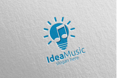 Idea Music Logo with Note Concept 42