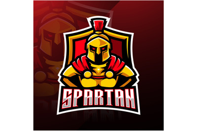 Spartan esport mascot logo design