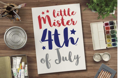 Little mister 4th of july svg file for 4th july tshirt