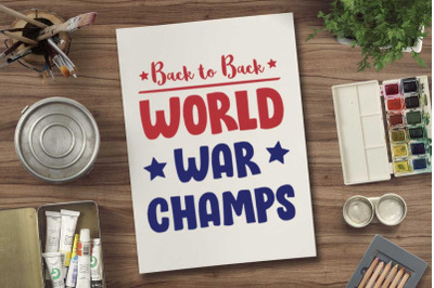 World war champs svg file for 4th july tshirt