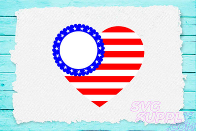 American heart flower svg for america tshirt