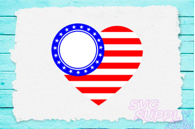 American heart svg for america tshirt
