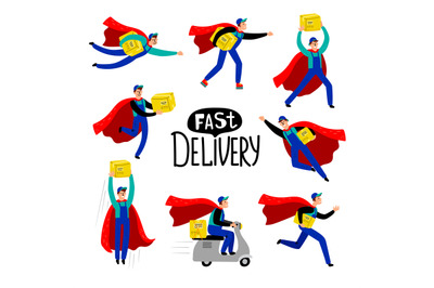 Delivery courier character