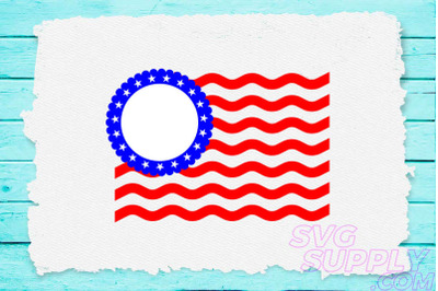 Wavy american flag svg for america tshirt