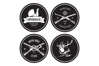 Vintage hunting shop emblems