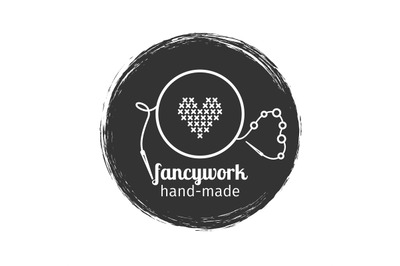 Embroidery and sewing vintage logo