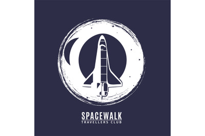 Space logo in retro style