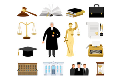 Jurisdiction and law cartoon elements