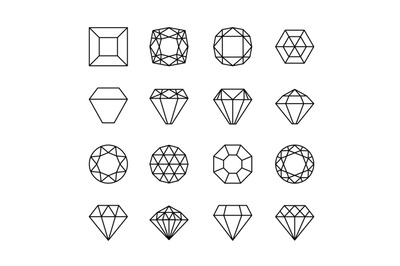 Gem line icons