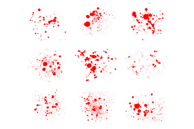 Red splatter blots