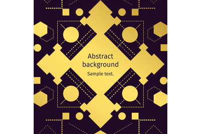 Modern geometric abstract gold background vector illustration