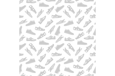 Sport footwear seamless pattern vector illustration on white