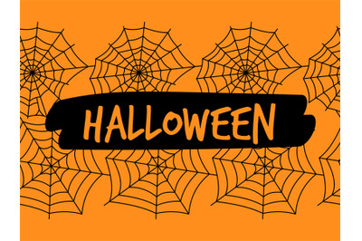 Halloween spiderweb seamless pattern