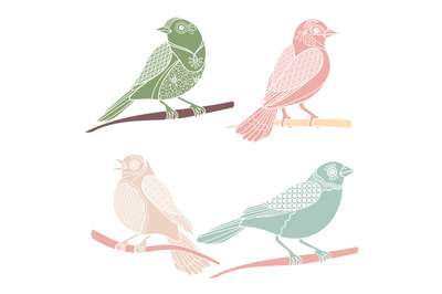 Vintage decorative birds